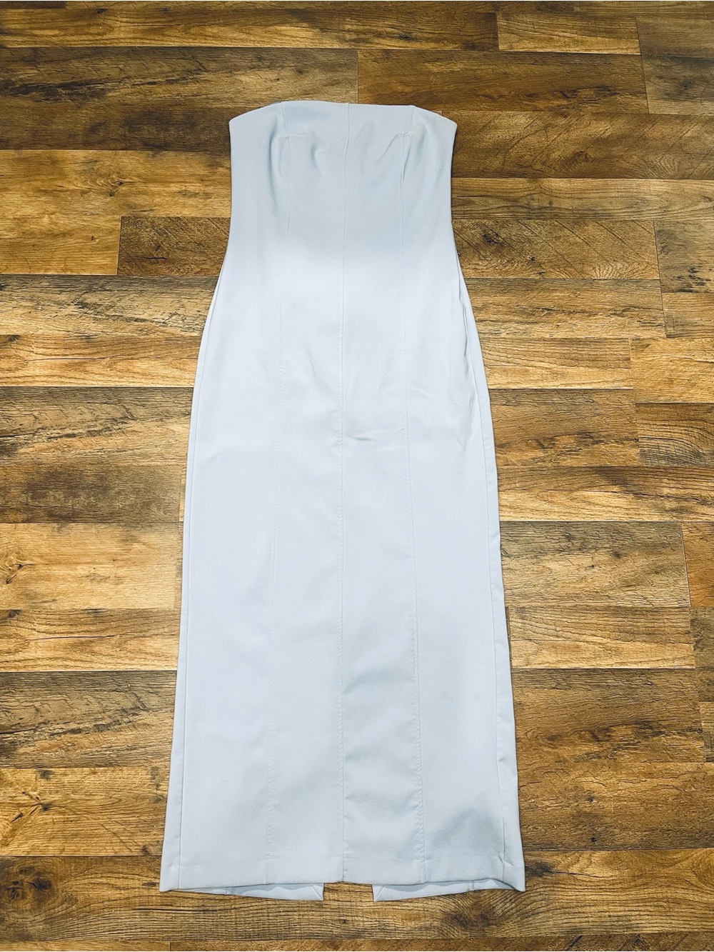 Zara Strapless White Column Gown